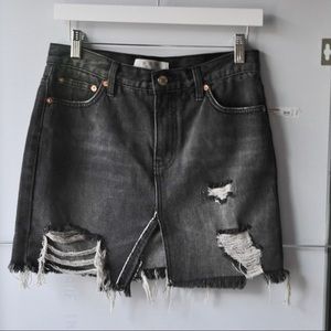 Free people denim cut off skirt size 26